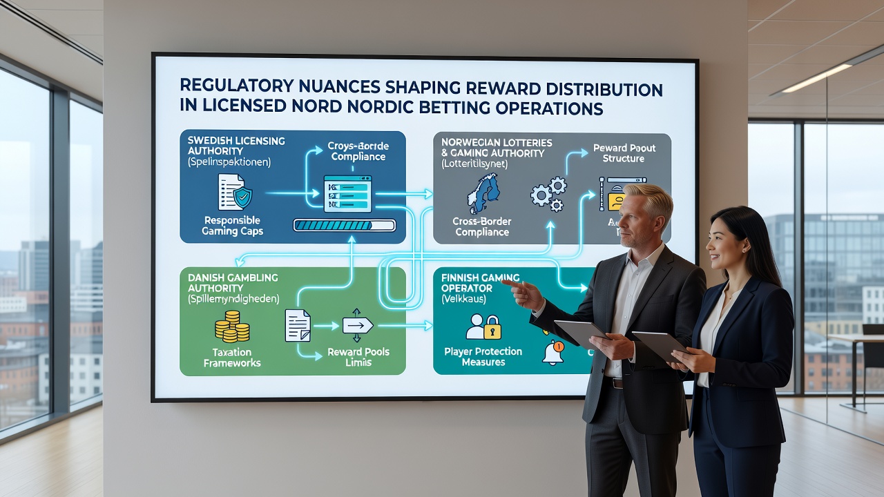 Analysts reviewing updated compliance guidelines for Nordic gambling reward systems